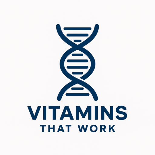 DNA double helix logo for Vitamins That Work - personalized methylated vitamin supplements